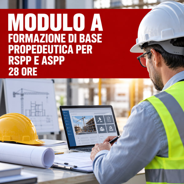 Corso Modulo A RSPP/ASPP – Formazione di Base Propedeutica – 28 ore